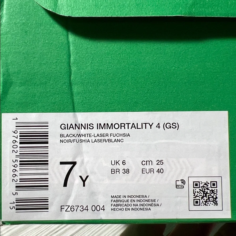 Nike‎ Giannis Immortality 4 Big Kids' Basketball Shoes sneakers Black Pink 7Y